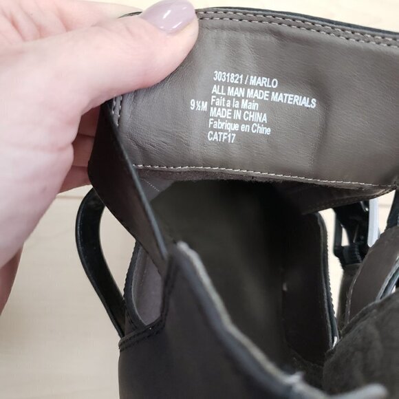 Sofft Euro Soft Size Buckle Ankle Boots Black Man Made Upper Sz 9.5 - Picture 10 of 11